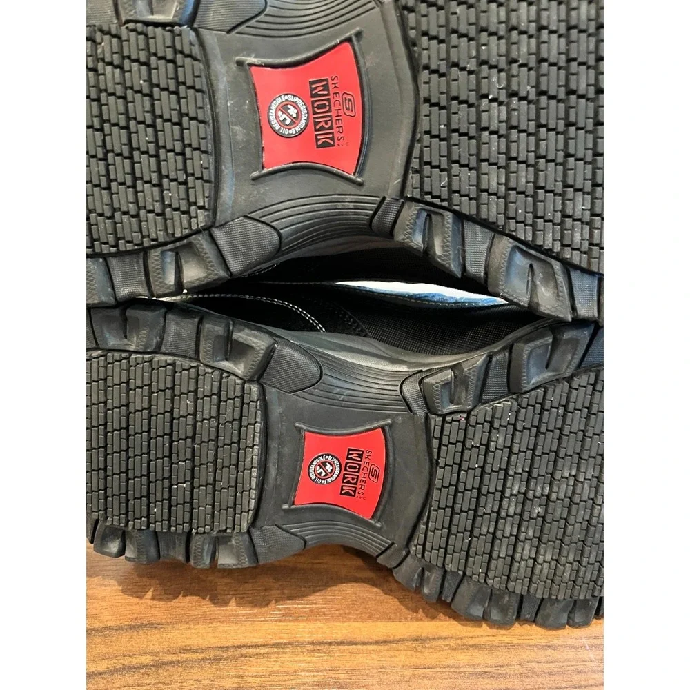 Skechers Holdredge Rebem Steel Toe Work Boot Mens 14 Black Charcoal 77108